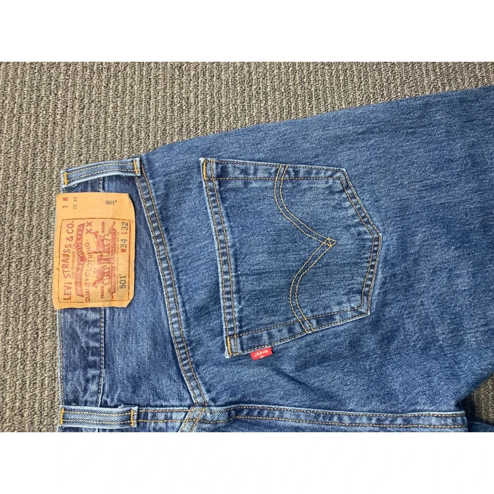 Vintage Levis 501 Jeans Mens 34x32 Blue Denim 90s